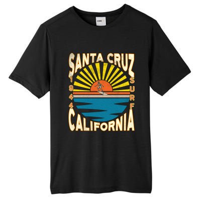 Santa Cruz California Retro Surfing Vintage Skateboarding Meaningful Gift Tall Fusion ChromaSoft Performance T-Shirt