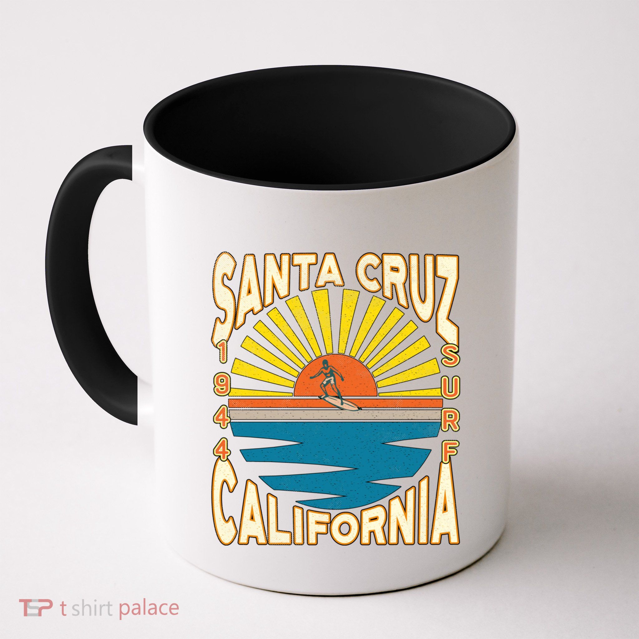 Santa Cruz California Retro Surfing Vintage Skateboarding Meaningful Gift Mug