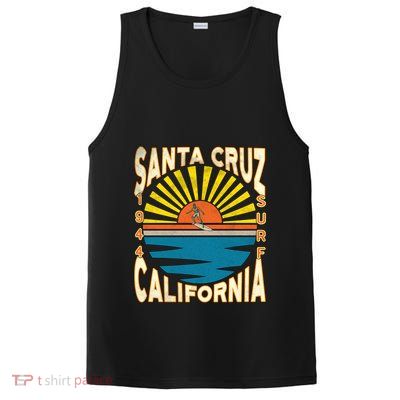 Santa Cruz California Retro Surfing Vintage Skateboarding Meaningful Gift PosiCharge Competitor Tank