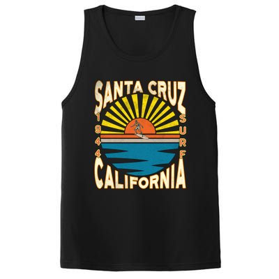 Santa Cruz California Retro Surfing Vintage Skateboarding Meaningful Gift PosiCharge Competitor Tank