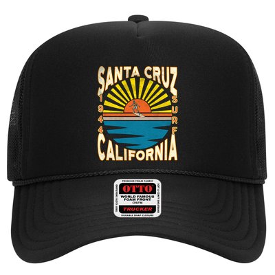 Santa Cruz California Retro Surfing Vintage Skateboarding Meaningful Gift Trucker Hat