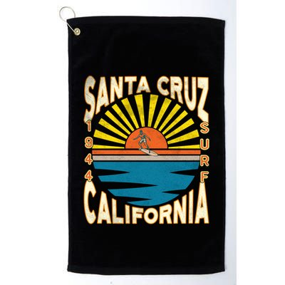 Santa Cruz California Retro Surfing Vintage Skateboarding Meaningful Gift Golf Towel