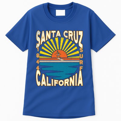 Santa Cruz California Retro Surfing Vintage Skateboarding Meaningful Gift Tall T-Shirt