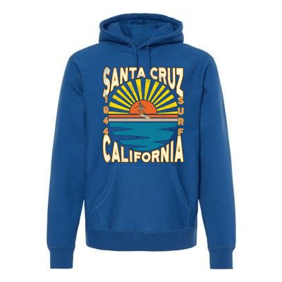 Santa Cruz California Retro Surfing Vintage Skateboarding Meaningful Gift Premium Hoodie