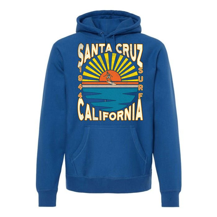 Santa Cruz California Retro Surfing Vintage Skateboarding Meaningful Gift Premium Hoodie