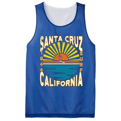 Santa Cruz California Retro Surfing Vintage Skateboarding Meaningful Gift Mesh Reversible Basketball Jersey Tank