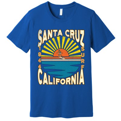 Santa Cruz California Retro Surfing Vintage Skateboarding Meaningful Gift Premium T-Shirt