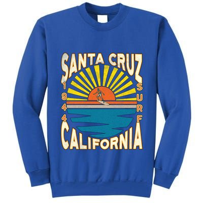 Santa Cruz California Retro Surfing Vintage Skateboarding Meaningful Gift Tall Sweatshirt
