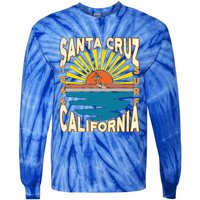 Santa Cruz California Retro Surfing Vintage Skateboarding Meaningful Gift Tie-Dye Long Sleeve Shirt