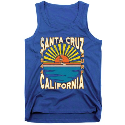 Santa Cruz California Retro Surfing Vintage Skateboarding Meaningful Gift Tank Top