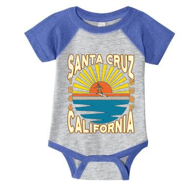 Santa Cruz California Retro Surfing Vintage Skateboarding Meaningful Gift Infant Baby Jersey Bodysuit