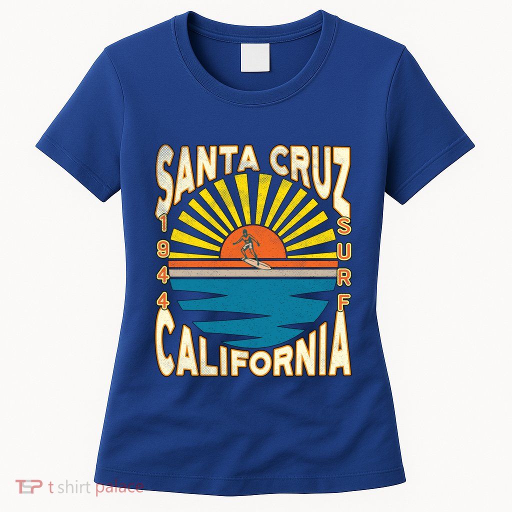 Santa Cruz California Retro Surfing Vintage Skateboarding Meaningful Gift Womens T-Shirt