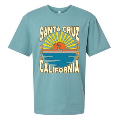 Santa Cruz California Retro Surfing Vintage Skateboarding Meaningful Gift Sueded Cloud Jersey T-Shirt