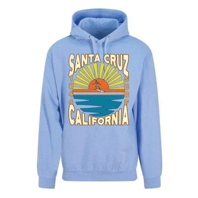 Santa Cruz California Retro Surfing Vintage Skateboarding Meaningful Gift Unisex Surf Hoodie