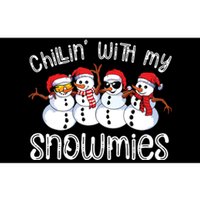 Snowman Christmas Chillin With My Snowmies Ugly Gift Bumper Sticker