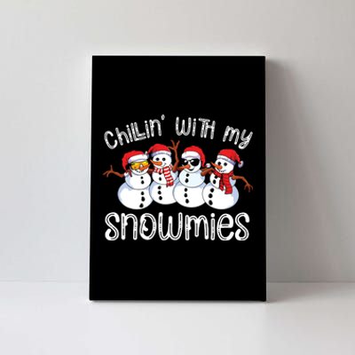 Snowman Christmas Chillin With My Snowmies Ugly Gift Canvas