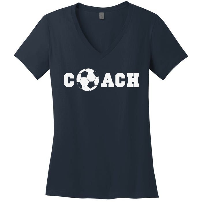 Soccer Coach Coaching Staff Women's V-Neck T-Shirt