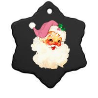 Santa Claus Christmas Design Ceramic Star Ornament