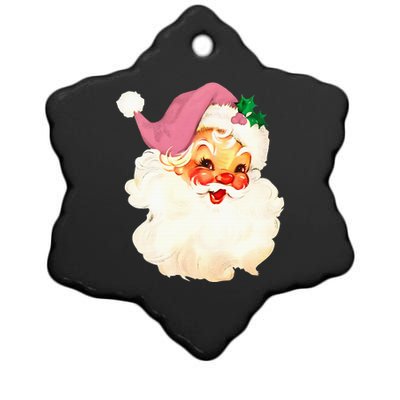 Santa Claus Christmas Design Ceramic Star Ornament