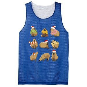 Santa Capybara Crew Christmas Funny Capybaras Lover Xmas PJ  Mesh Reversible Basketball Jersey Tank