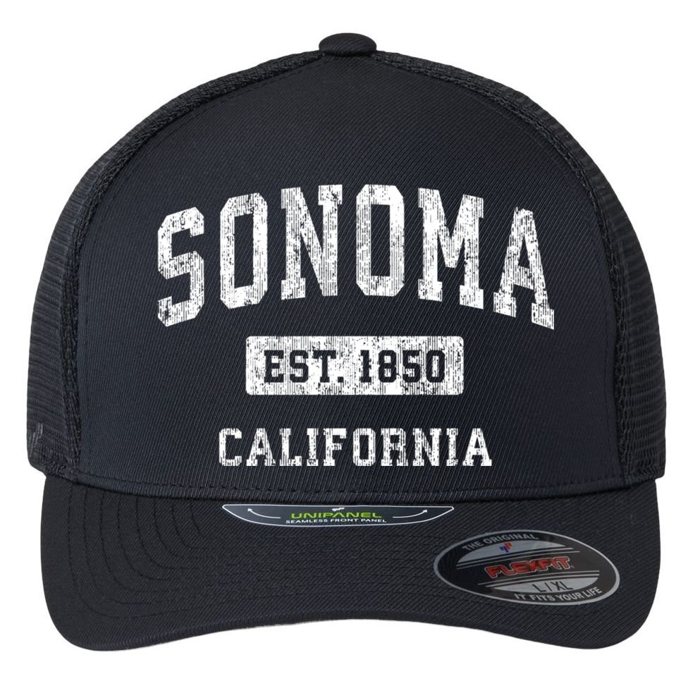 Sonoma California Ca Vintage Sports Flexfit Unipanel Trucker Cap