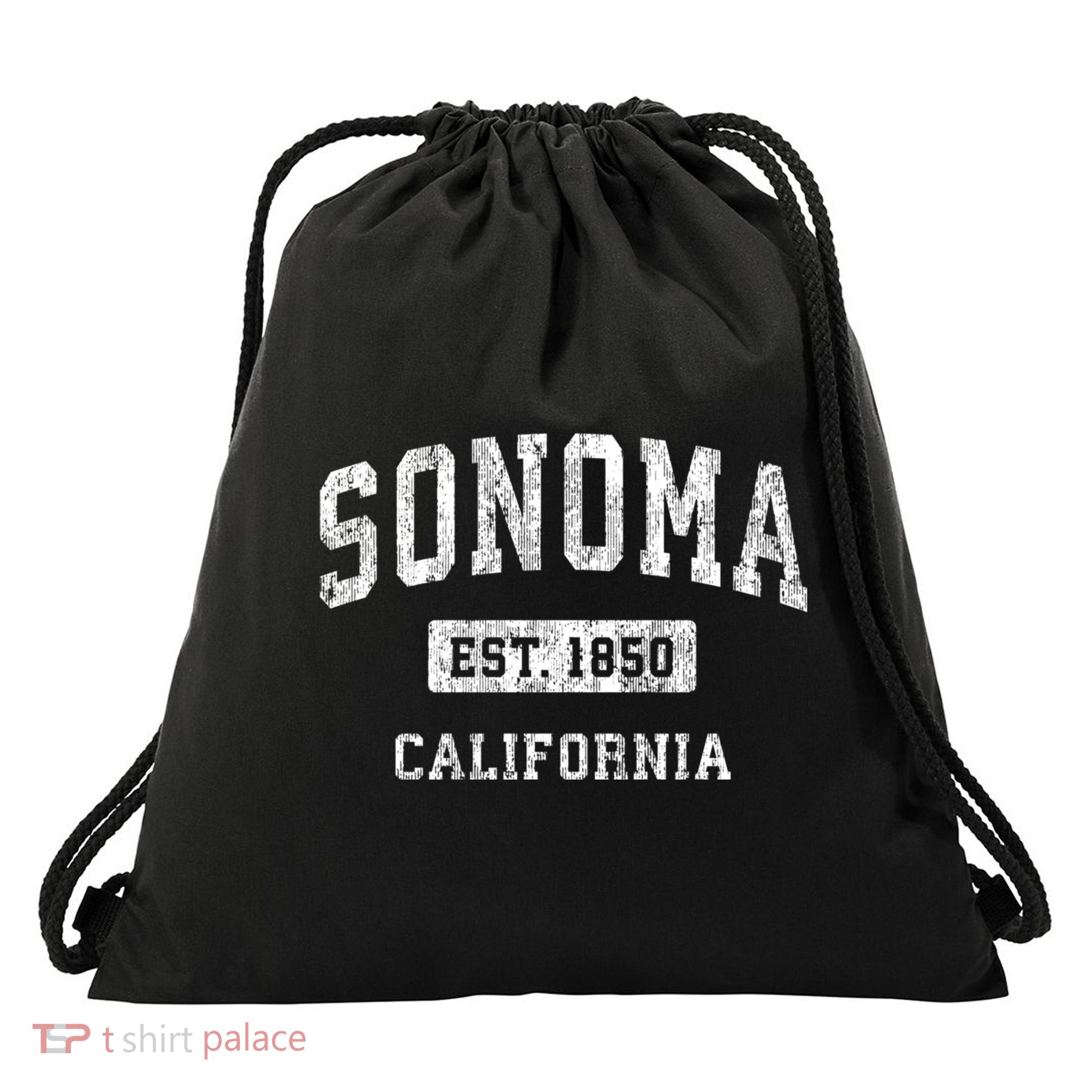 Sonoma California Ca Vintage Sports Drawstring Bag