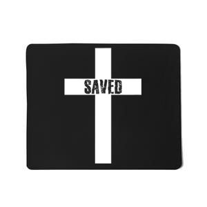 Saved Cross Christian Inspirational Design Mousepad