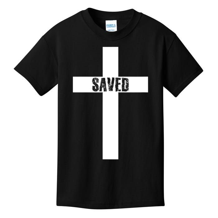 Saved Cross Christian Inspirational Design Kids T-Shirt