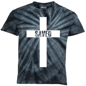 Saved Cross Christian Inspirational Design Kids Tie-Dye T-Shirt