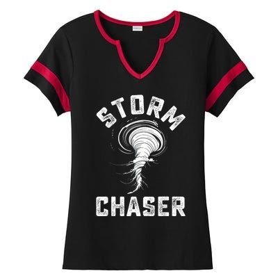 Storm Chaser Costume Tornado Twister Chasers Ladies Halftime Notch Neck Tee