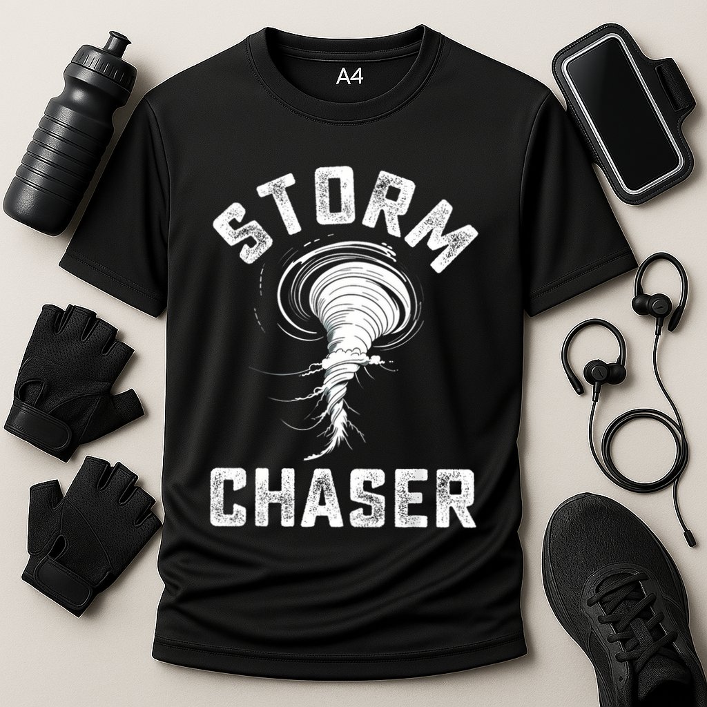 Storm Chaser Costume Tornado Twister Chasers Cooling Performance Crew T-Shirt