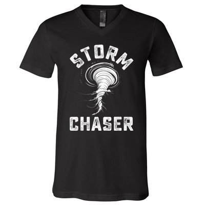 Storm Chaser Costume Tornado Twister Chasers V-Neck T-Shirt