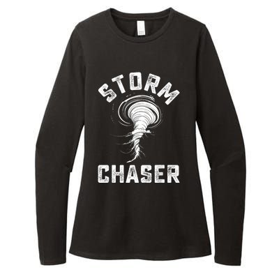 Storm Chaser Costume Tornado Twister Chasers Womens CVC Long Sleeve Shirt