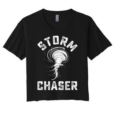 Storm Chaser Costume Tornado Twister Chasers Women's Crop Top Tee