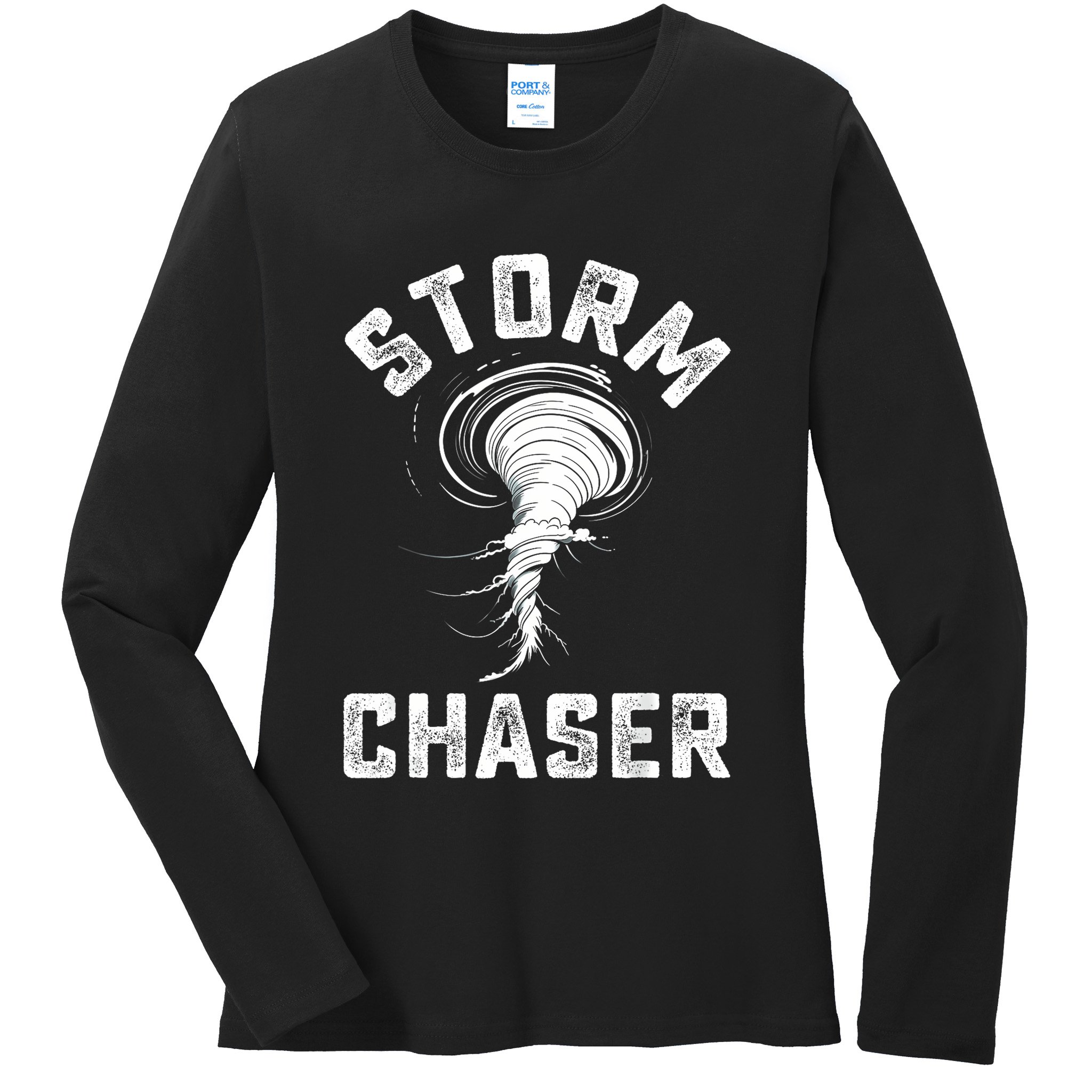 Storm Chaser Costume Tornado Twister Chasers Ladies Long Sleeve Shirt