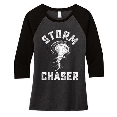 Storm Chaser Costume Tornado Twister Chasers Women's Tri-Blend 3/4-Sleeve Raglan Shirt