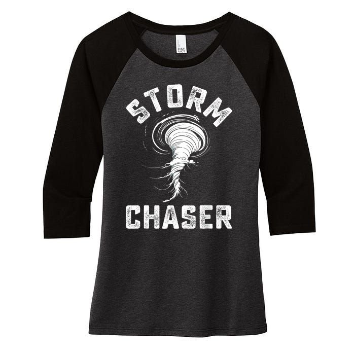 Storm Chaser Costume Tornado Twister Chasers Women's Tri-Blend 3/4-Sleeve Raglan Shirt