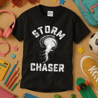 Storm Chaser Costume Tornado Twister Chasers Kids T-Shirt