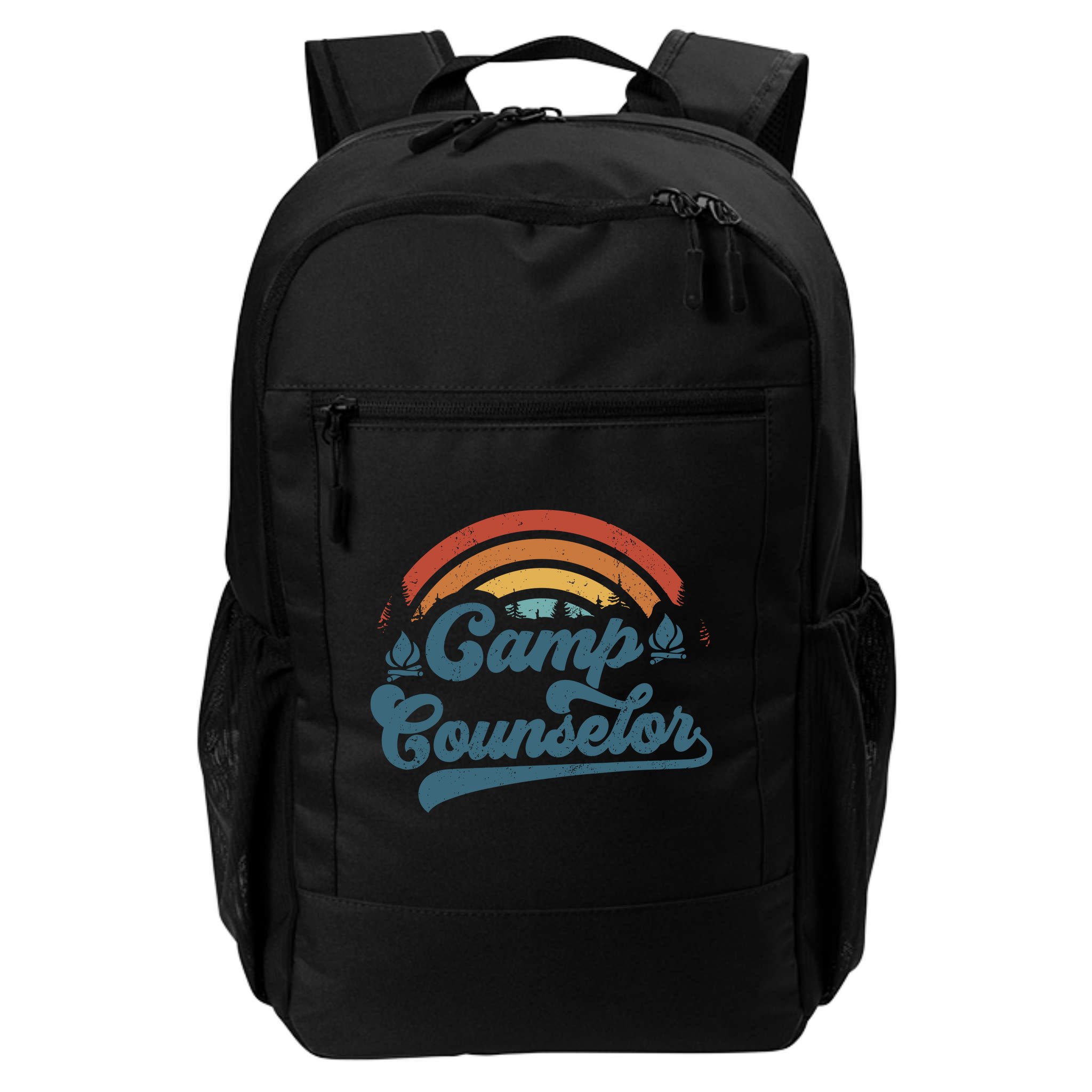 Summer Camp Counselor Staff Groovy Rainbow Camp Counselor Backpack