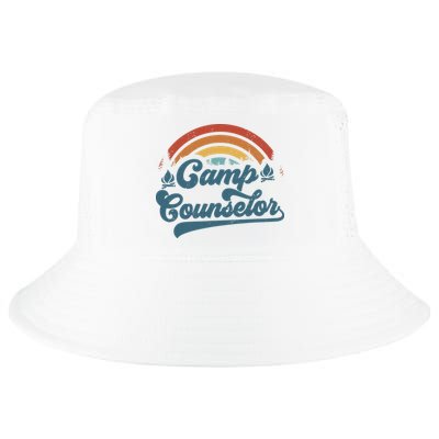 Summer Camp Counselor Staff Groovy Rainbow Camp Counselor Cool Comfort Performance Bucket Hat