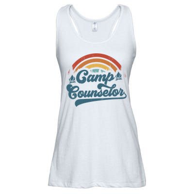 Summer Camp Counselor Staff Groovy Rainbow Camp Counselor Ladies Essential Flowy Tank