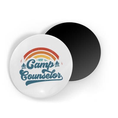 Summer Camp Counselor Staff Groovy Rainbow Camp Counselor Magnet