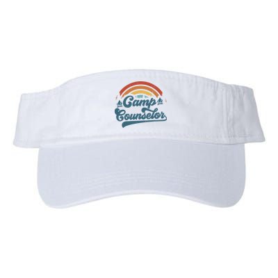 Summer Camp Counselor Staff Groovy Rainbow Camp Counselor Visor