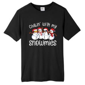 Snowman Christmas Chillin With My Snowmies Ugly Gift Tall Fusion ChromaSoft Performance T-Shirt