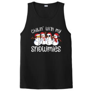 Snowman Christmas Chillin With My Snowmies Ugly Gift PosiCharge Competitor Tank