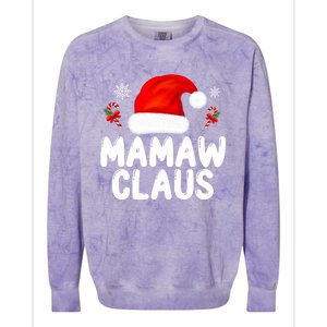 Santa Claus Costume Christmas Holiday Humor Mamaw Claus Great Gift Colorblast Crewneck Sweatshirt