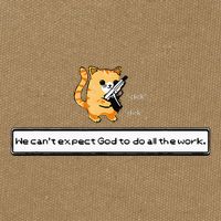 Squirt Click Click We CanT Expect God To Do All The Work Cotton Canvas Backpack