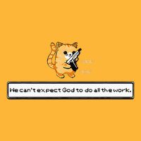 Squirt Click Click We CanT Expect God To Do All The Work Sustainable Knit Beanie