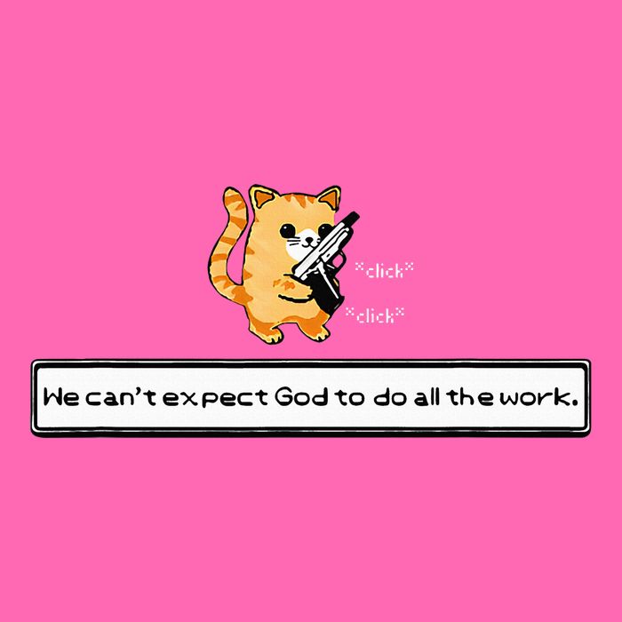 Squirt Click Click We CanT Expect God To Do All The Work Stripe Pom Pom Beanie