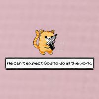 Squirt Click Click We CanT Expect God To Do All The Work 25L Jumbo Tote